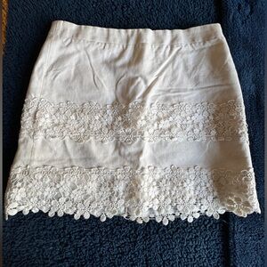 Vintage JCrew white lace skirt (size 6)